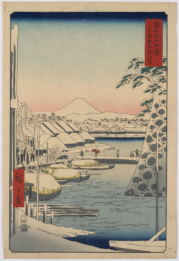 Ando HIROSHIGE, Thirty-six Views, print 3 Sukiyagashi in the Eastern Capital Painting by Artistic Rifki