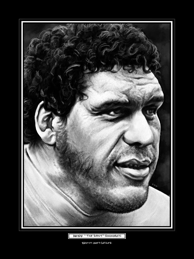 Andre the Giant Drawing by Bradley James Geiger Fine Art America