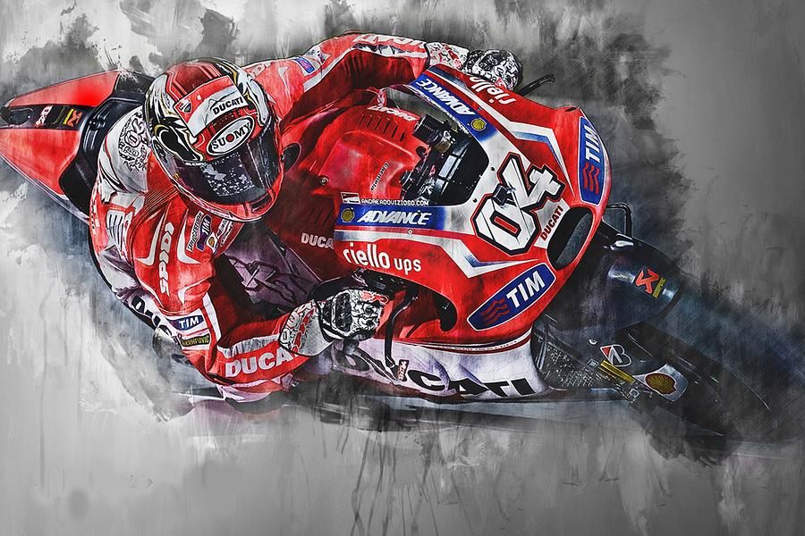 Andrea Dovizioso Digital Art by Timi Codi - Pixels