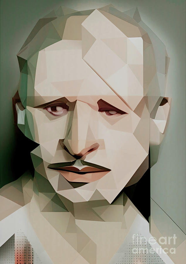 Criminal Andrei Chikatilo geometric portrait Digital Art by Christina Fairhead