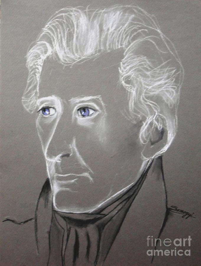 Andrew Jackson Drawing by Jayne Somogy
