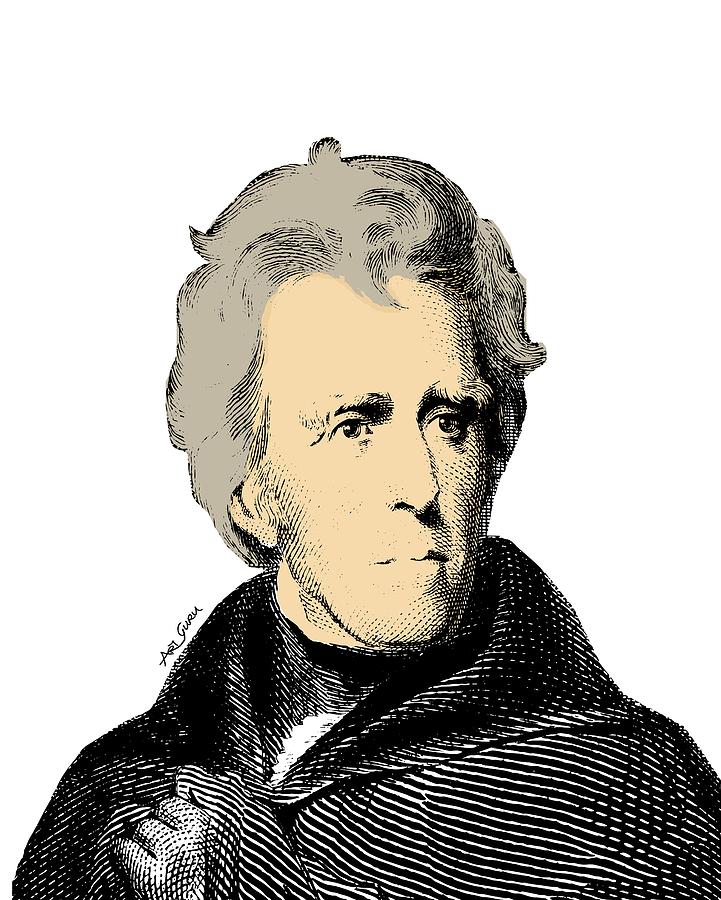 Andrew Jackson, President Portrait by ArtGuru 1 Painting by ArtGuru