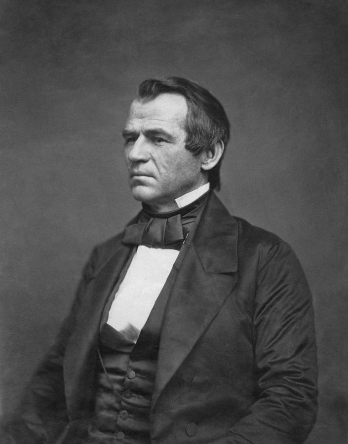 Andrew Johnson Portrait 1860 Photograph by War Is Hell Store