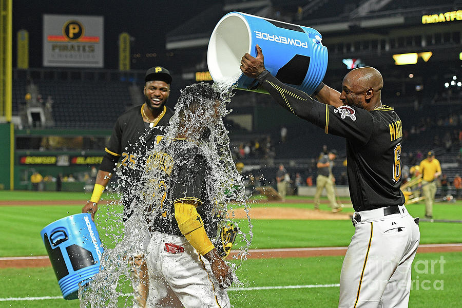 Andrew Mccutchen, Starling Marte, and Gregory Polanco Photograph by Justin Berl