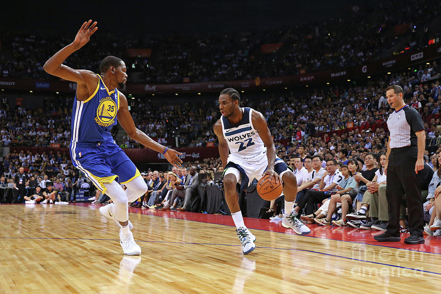 Andrew Wiggins and Kevin Durant Photograph by David Sherman