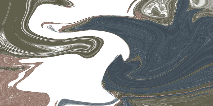 Abstract Digital Art - Andromeda 4 - Minimal, Modern - Fluid Abstract Painting  by Studio Grafiikka