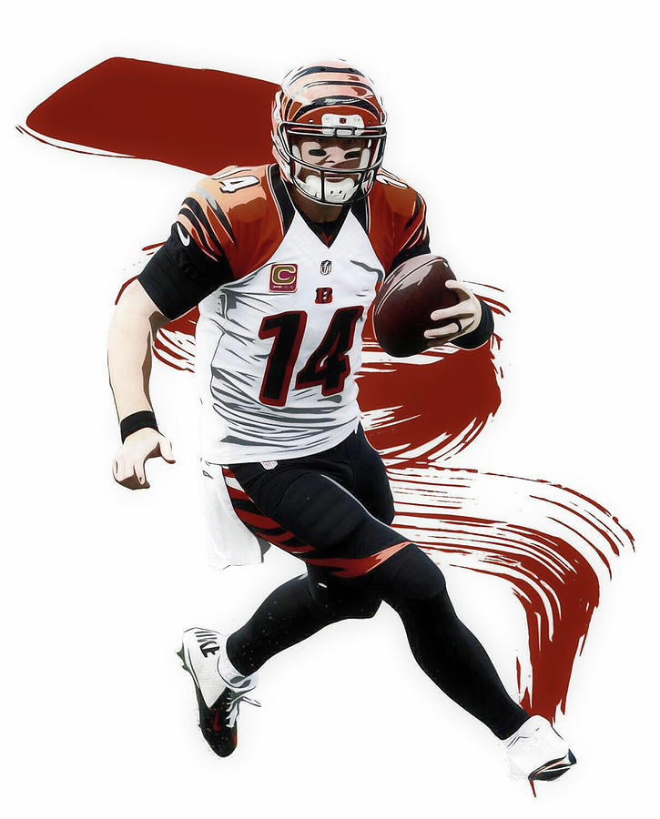 Andy Dalton Bengals Canvas Print / Canvas Art by Joe Hamilton - Fine Art  America