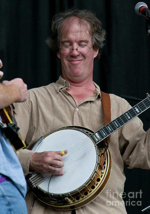 Andy Goessling on Banjo with Railroad Earth Photograph by David Oppenheimer
