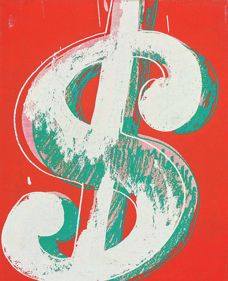 Andy Warhol Dollar Sign Painting by Dan Hill Galleries - Fine Art America