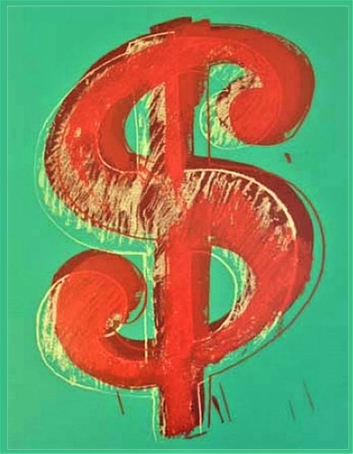 Andy Warhol Green Dollar Sign Photograph