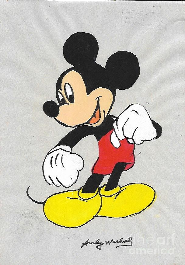 Tres bostezando cielo Andy Warhol Mickey Mouse Painting by New York Artist - Fine Art America
