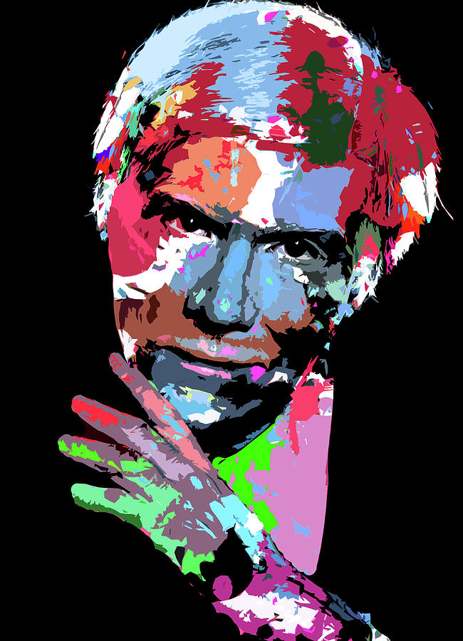 Andy Warhol psychedelic portrait Digital Art by Movie World Posters