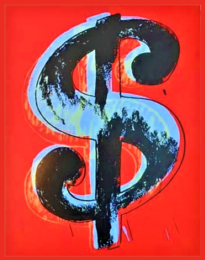 Andy Warhol Red Dollar Sign Photograph by Rob Hans