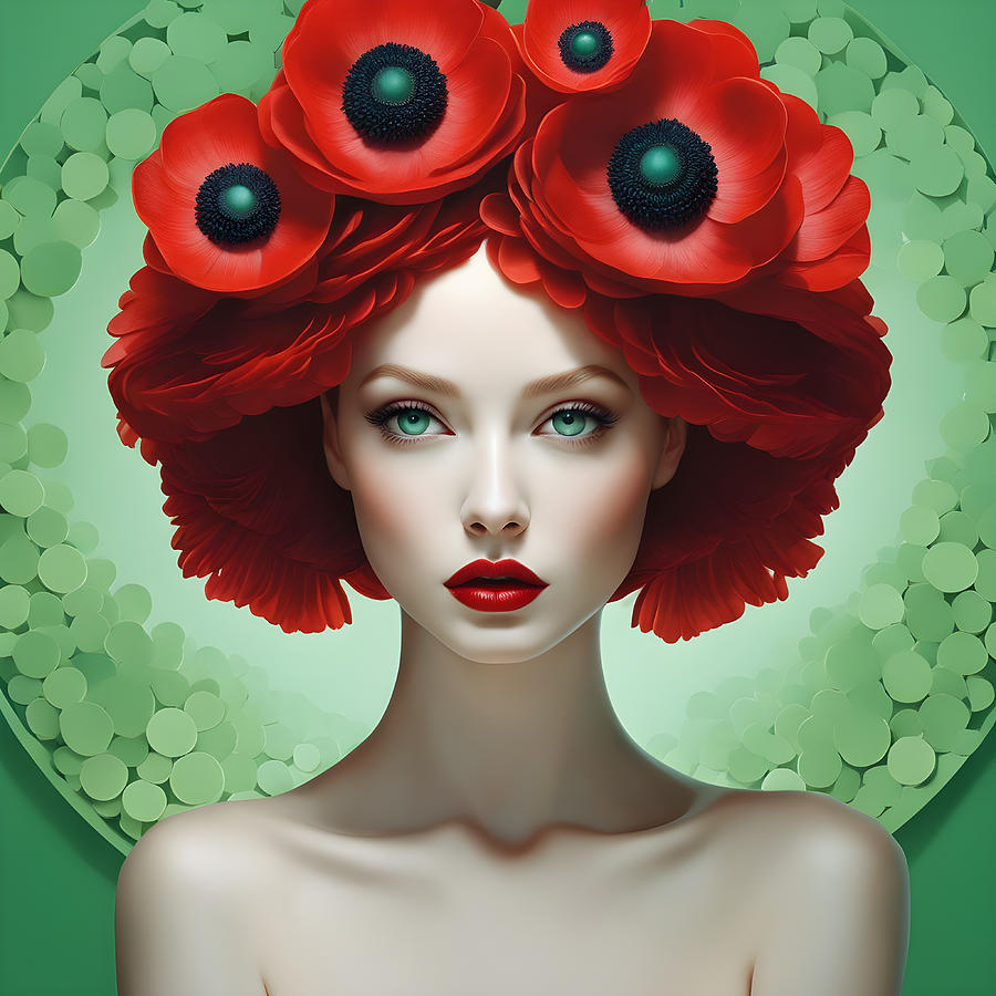 Anemone woman Digital Art by Tomasz Karpowicz - Fine Art America