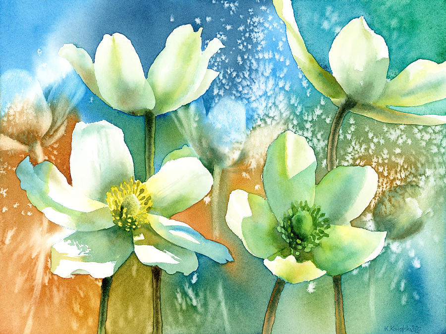 Anemones Painting by Espero Art