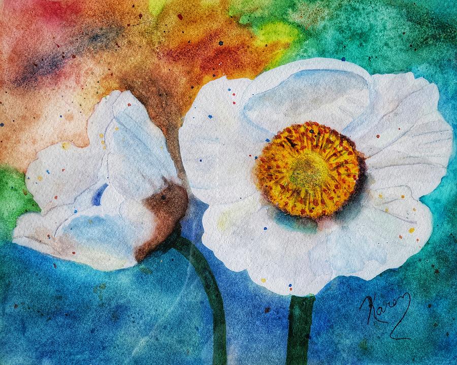 Anemones Painting by Shady Lane Studios-Karen Howard