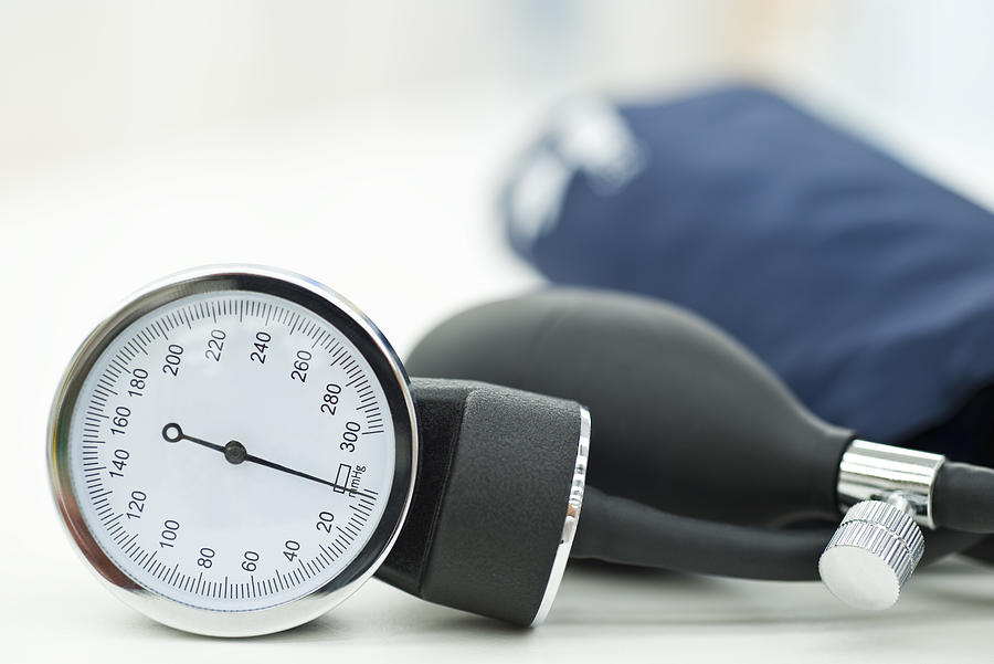 Aneroid sphygmomanometer (blood pressure gauge) Photograph by PhotoAlto/Eric Audras