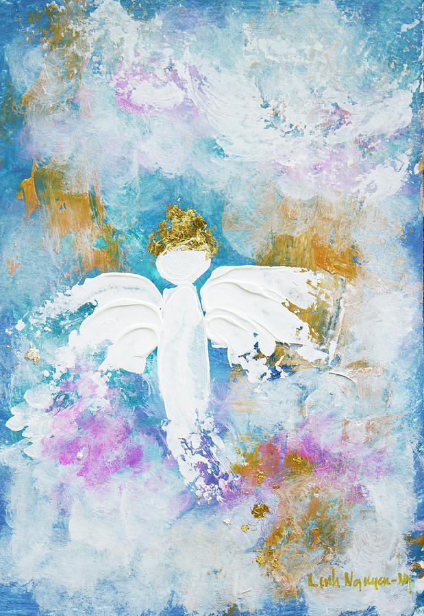 Angel 0f Delight Painting by Linh Nguyen-Ng