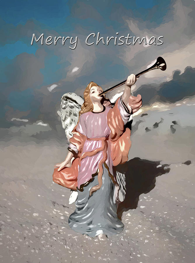 Angel 1 Merry Christmas Digital Art by Linda Brody