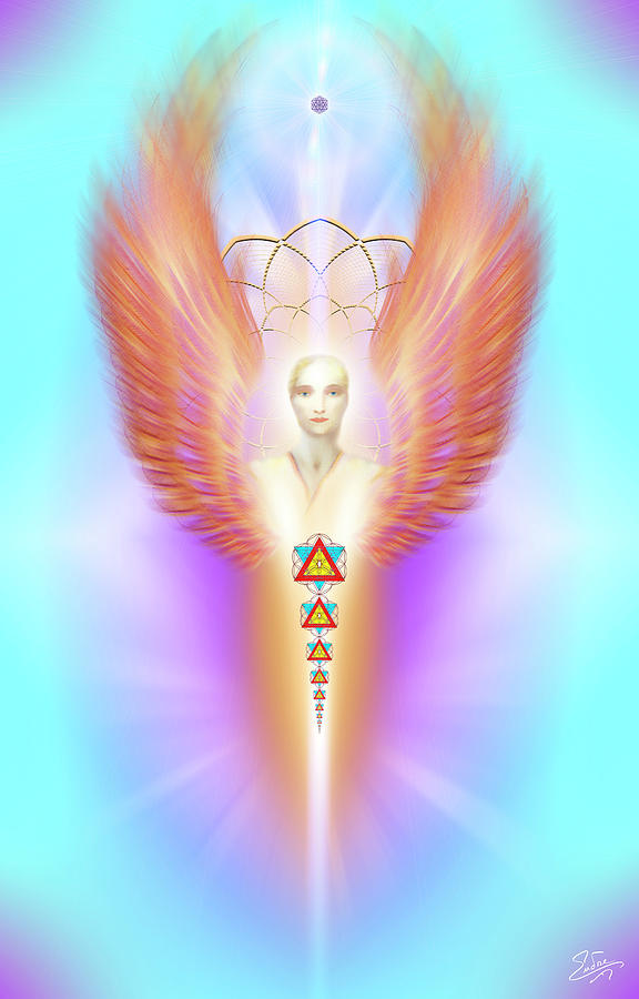 Sacred Angel 22 Digital Art by Endre Balogh