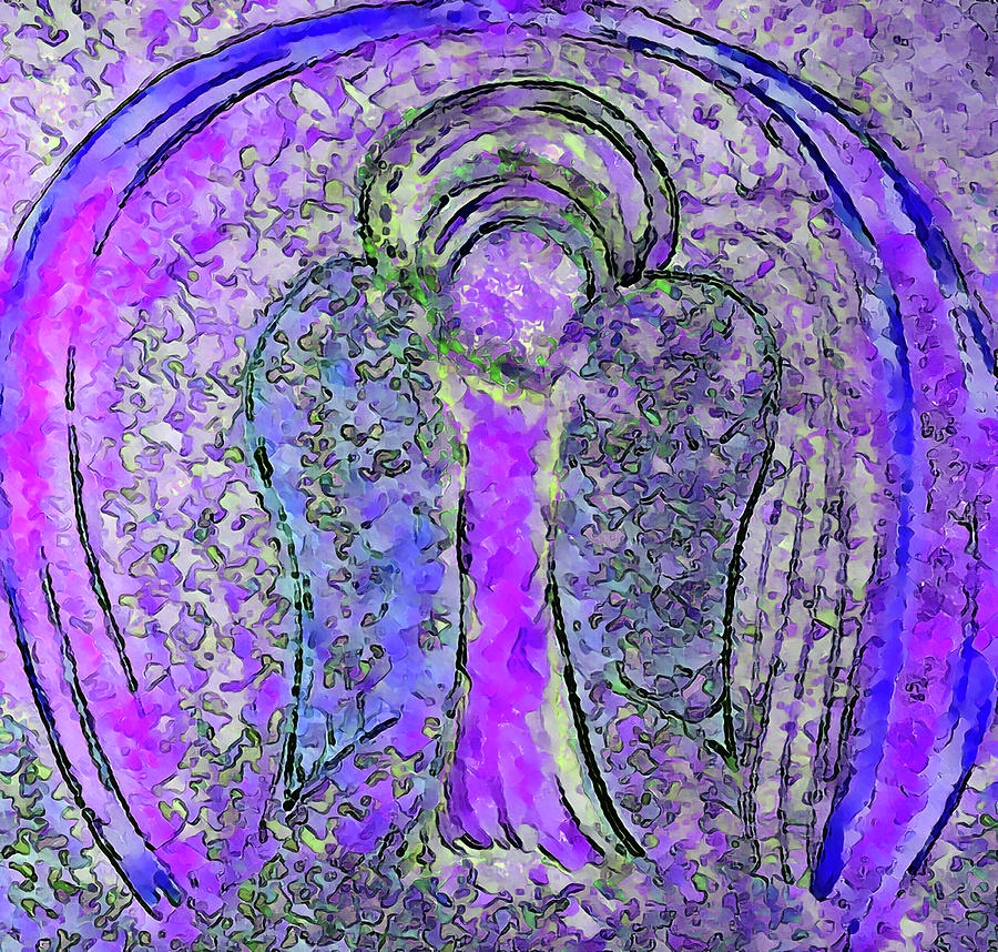Angel 418 c Painting by Corinne Carroll