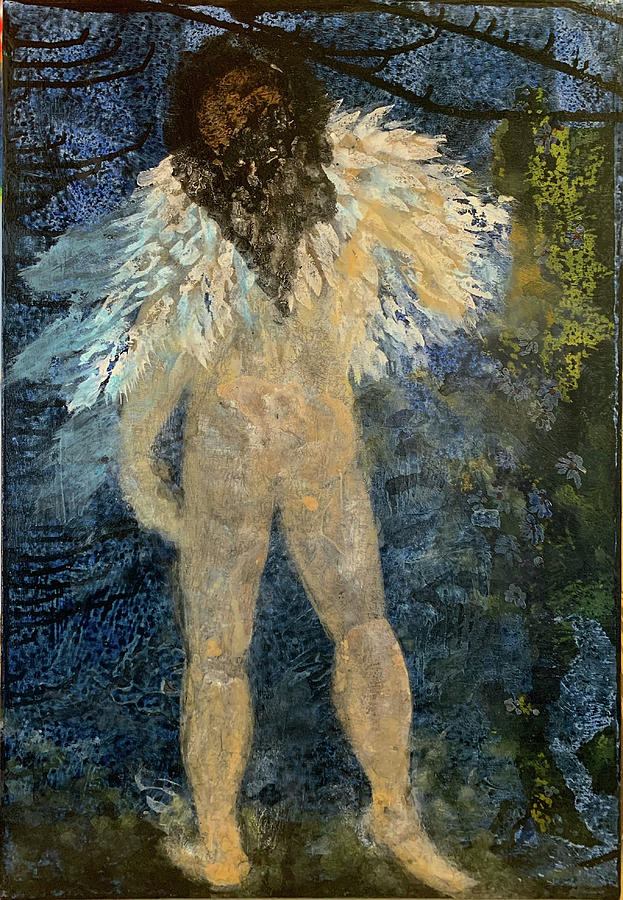 Angel Boy Painting by Leslie Porter