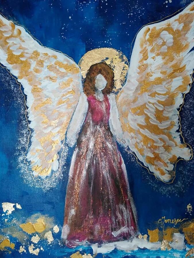 Angel Painting by Cristina Luciana Ionescu | Fine Art America