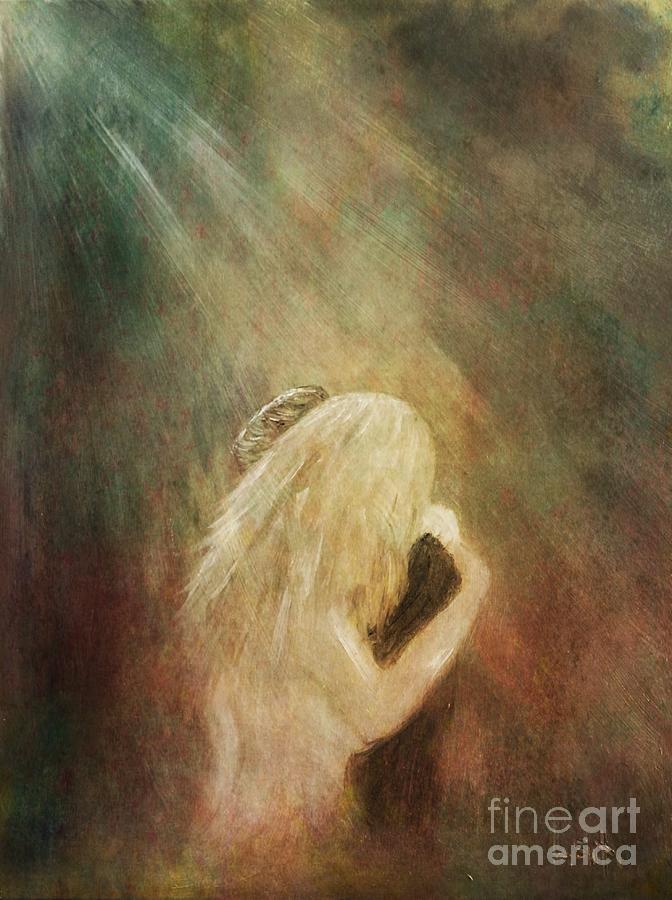 Angels Embrace Painting by Tim Lent