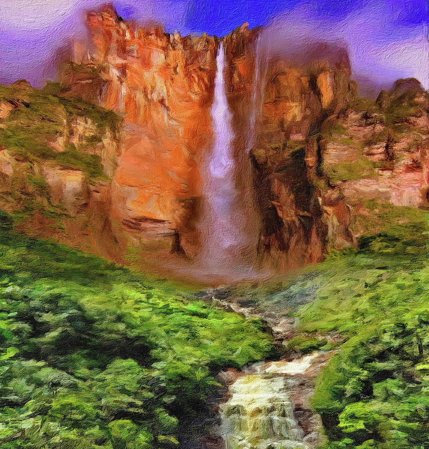 Angel Falls Digital Art by Russ Harris