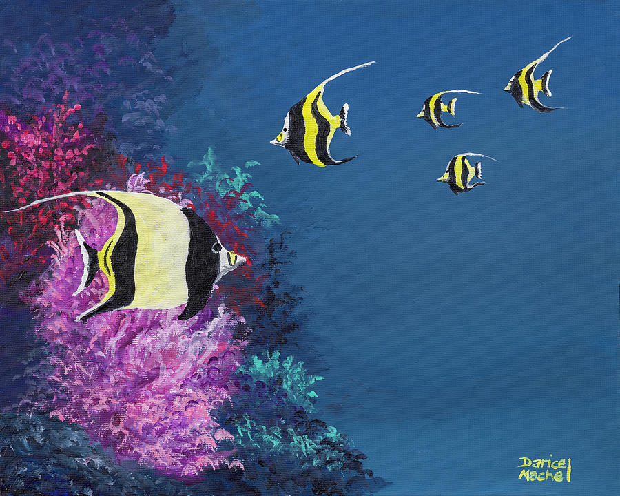 Angel Fish Painting by Darice Machel McGuire
