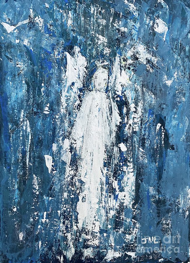 Angel Painting - Angel for rest by Jennifer Nease