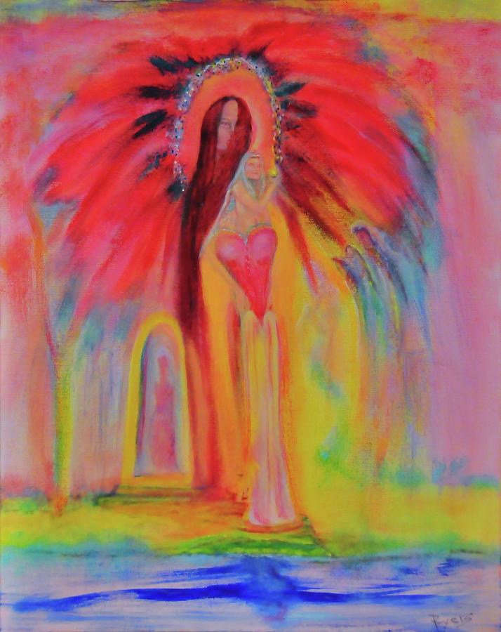 Angel Heart Painting by Kicking Bear  Productions