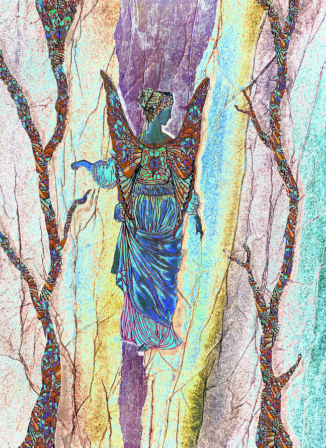 Angel in the forest Digital Art by Lorena Cassady