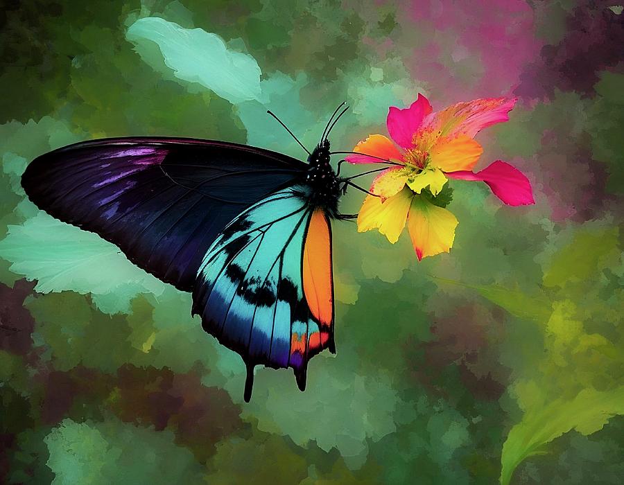 Butterfly Digital Art - Angel in the Garden by Sharon W