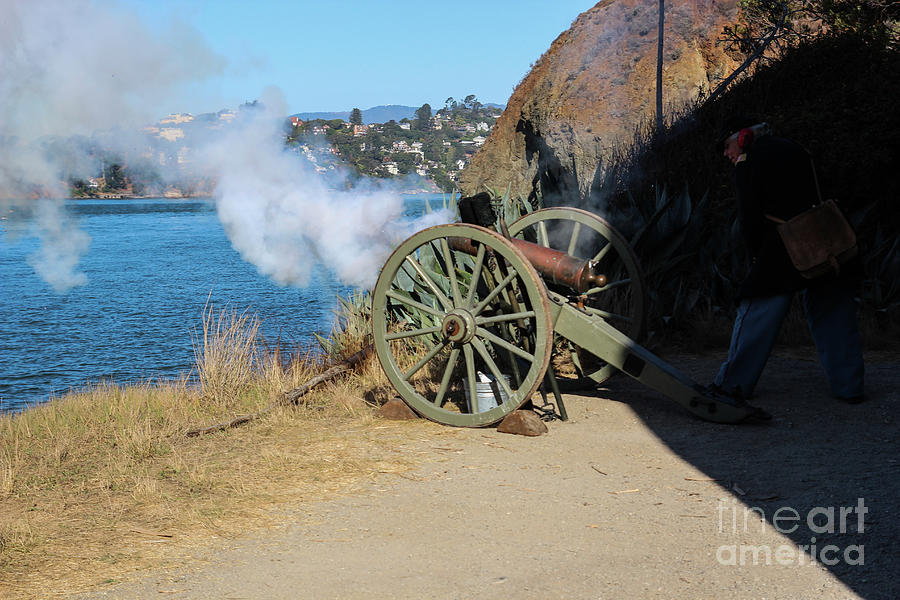 Angel Island Cannon Fire Photograph by Suzanne Luft