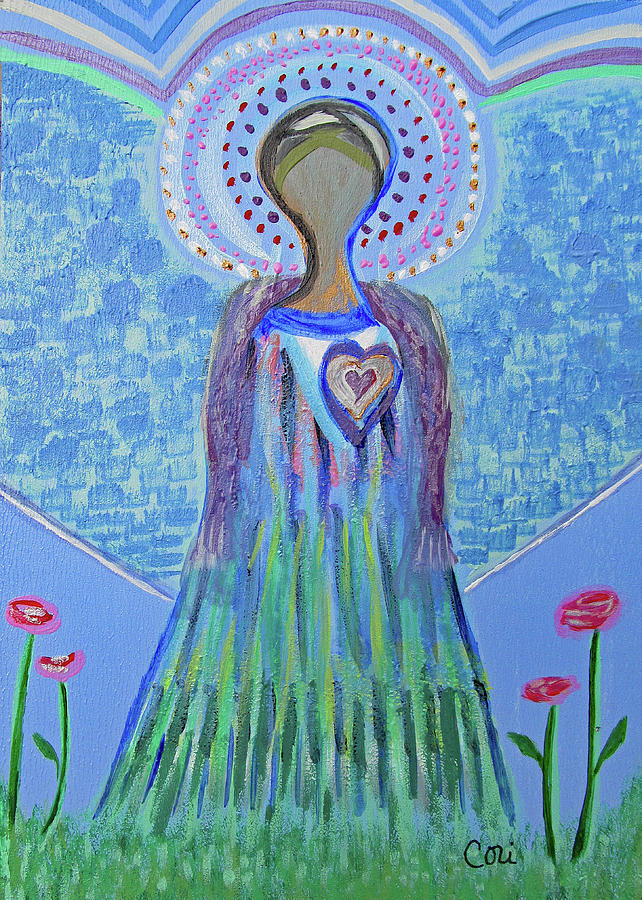Angel Lady Painting by Corinne Carroll