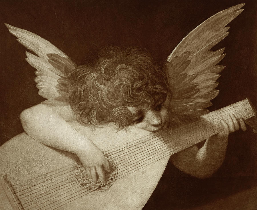 Music Painting - Angel Musician, c. 1520 by Rosso Fiorentino