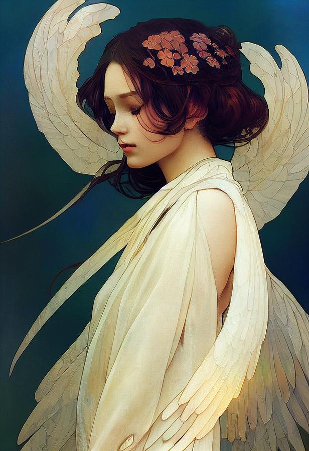 Angel Digital Art by Nickleen Mosher Angel Digital Art by Nickleen Mosher