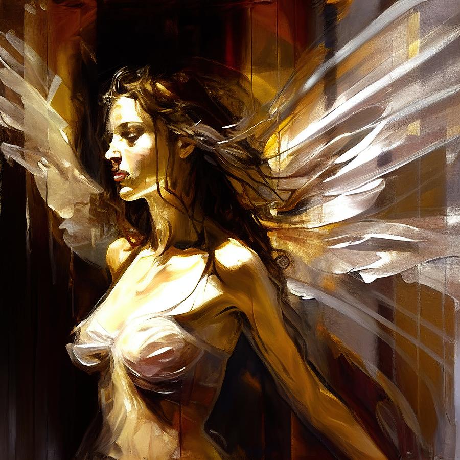 Angel Painting - Angel No.1 by My Head Cinema