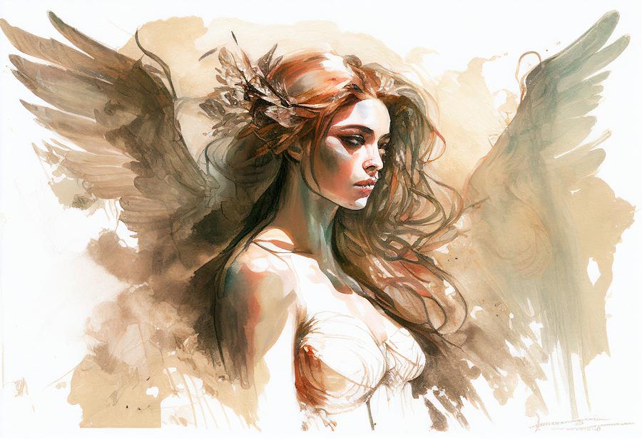 Angel Painting - Angel No.20 by My Head Cinema