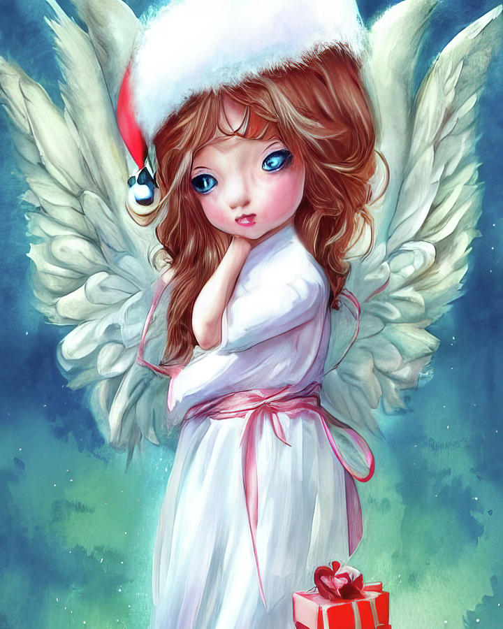 Angel of Christmas Painting by Bob Orsillo