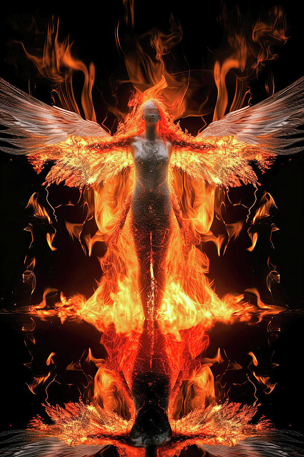 Angel of Fire 01 Digital Art by Matthias Hauser