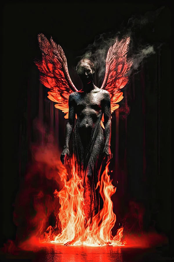 Angel of Fire 02 Digital Art by Matthias Hauser