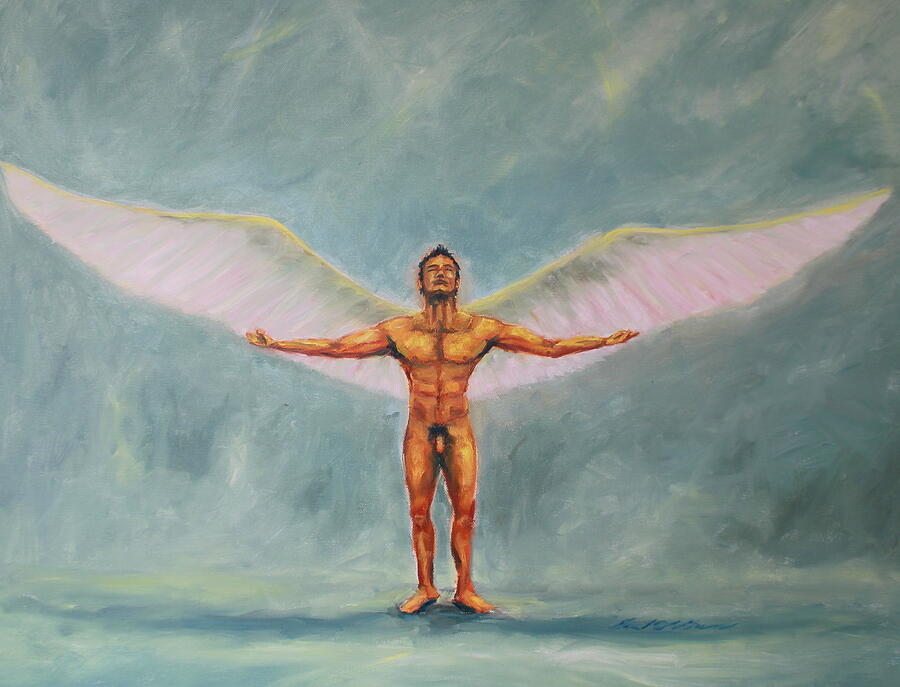 Angel of men Painting by Daniel W Green