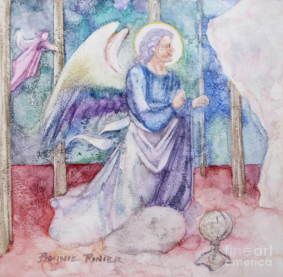 Angel on the Chapel Wall Painting by Bonnie Rinier