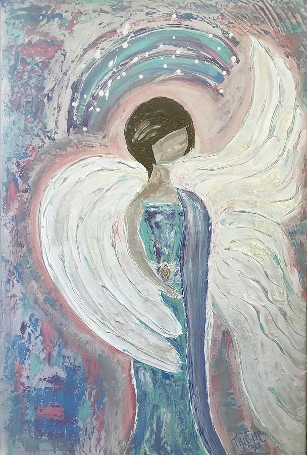 Angel Opal Painting by Tricia Concienne