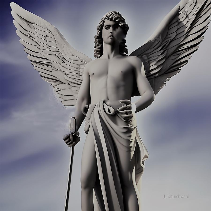 Angel Statue Digital Art by Lois Churchward - Fine Art America