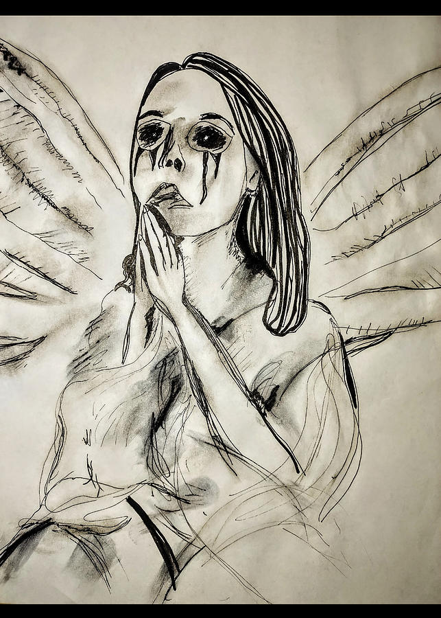 Angel Drawing By Stephanie Turpin 