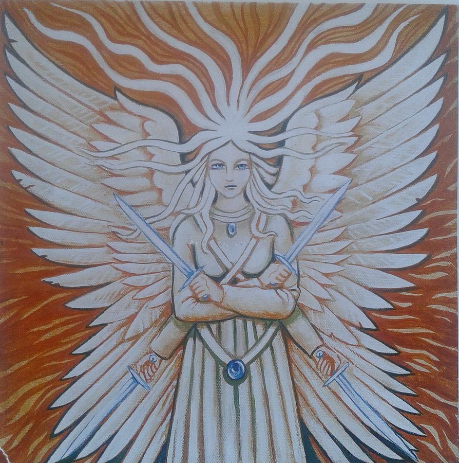 Angel Sword, Angel Word Painting by James RODERICK