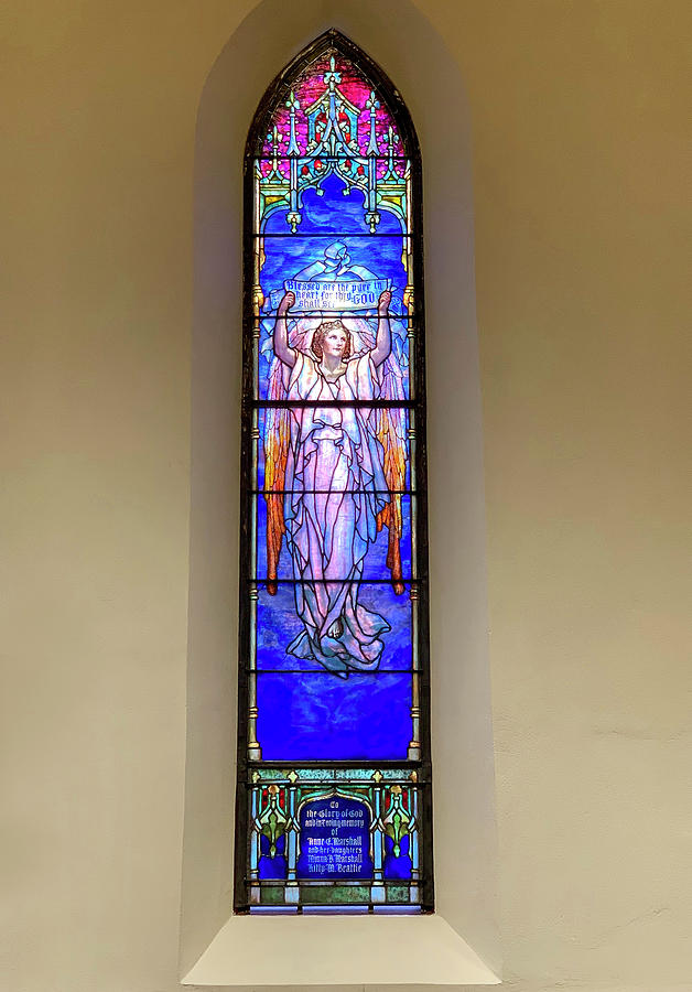 Angel Tiffany Window Photograph by Robert Klemm